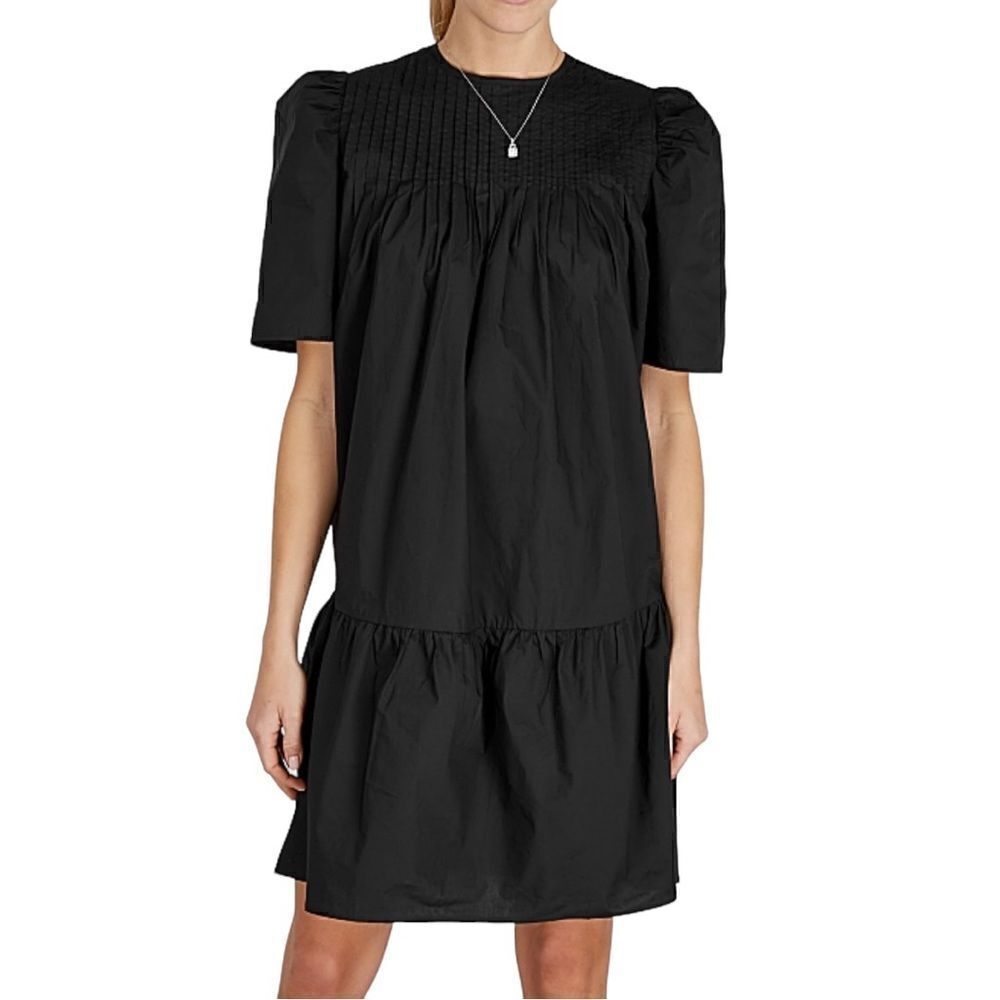 Malene Birger Aninah Black Cotton Mini Dress Size Medium